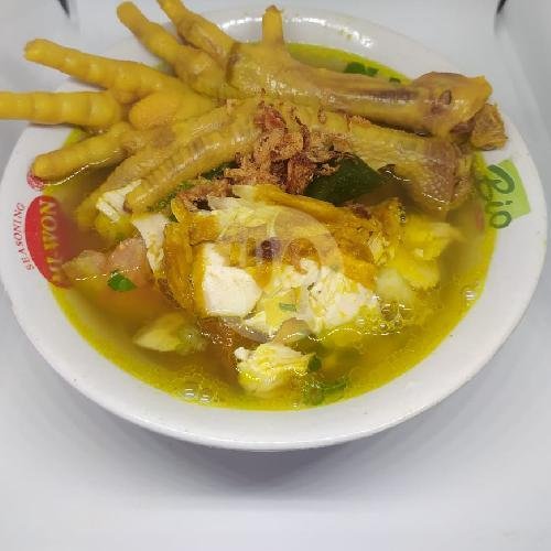 Soto Campur Ayam + Ceker menu Warung Soto Ayam Pak Salim, Tegeh Sari