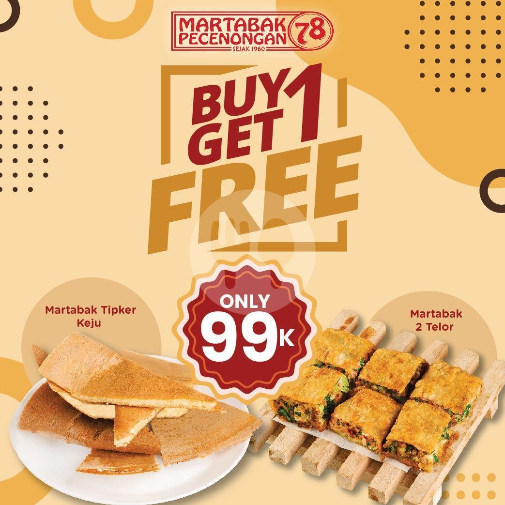 B1G1 Martabak Tipker Keju + Martabak 2 Telor menu Martabak Pecenongan 78, Batu Belig