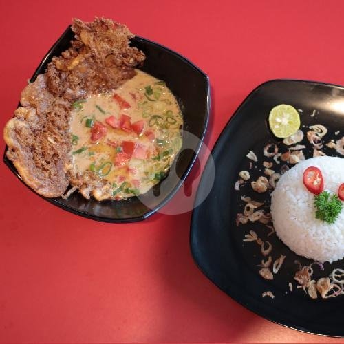 Nasi -TELUR BEBEK- bechek menu Nasi Bebek Pedas Koh Momon