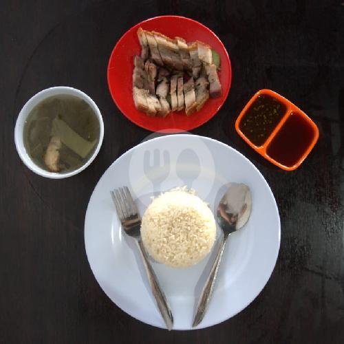 Nasi Hainam Siobak / Babi Panggang menu Cha Sio Pui Ahui
