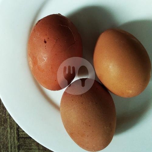 Telur Ayam Rebus menu Bubur Ayam Cakwe BSB, Denbar Dauh Puri Kelod
