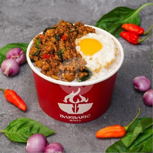Thai Chicken Basil menu Barbaric Bowls, Jimbaran