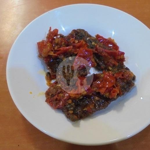 Dendeng Balado menu Salero Bundo Masakan Padang, Cilinaya