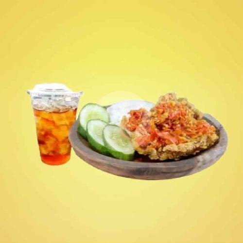 Paket Hemat Geprek Super Pedas Paha,Nasi Free Esteh menu ROMPIS FRIED CHICKEN, RAJA GEPREK