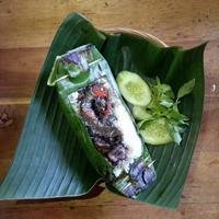 Nasi Bakar Cumi menu Nasi Bakar & Jinggo Sambal Roa, Taman Pancing