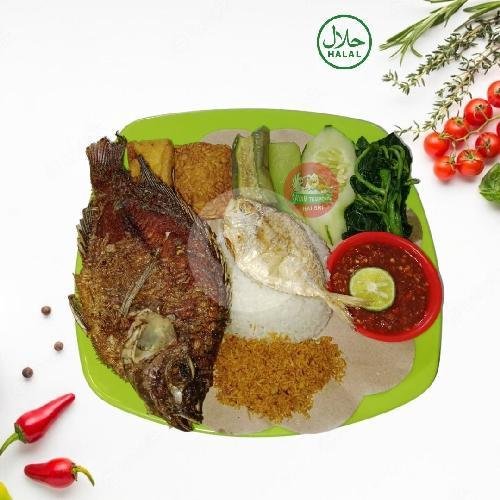 Nasi Tempong Nila Goreng menu Ayam Tempong Ibu Sri, Raya Kuta