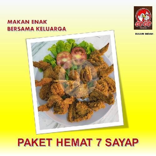 Paket Hemat 7 Sayap Ayam Spesial menu Gogo Fried Chicken, Buluh Indah