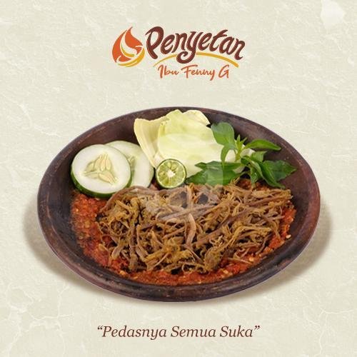 Empal Suwir Penyet menu Penyetan Ibu Fenny G, Cakranegara