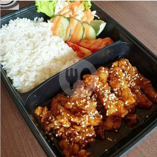 Sesame Chicken Rice Set. menu Mansu Kitchen, Nakula
