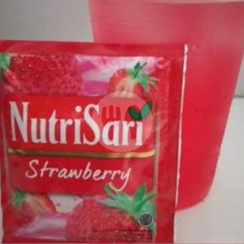 Es Nutrisari Strawbery menu Kedai Evellyn, perumahan Nuansa Saih