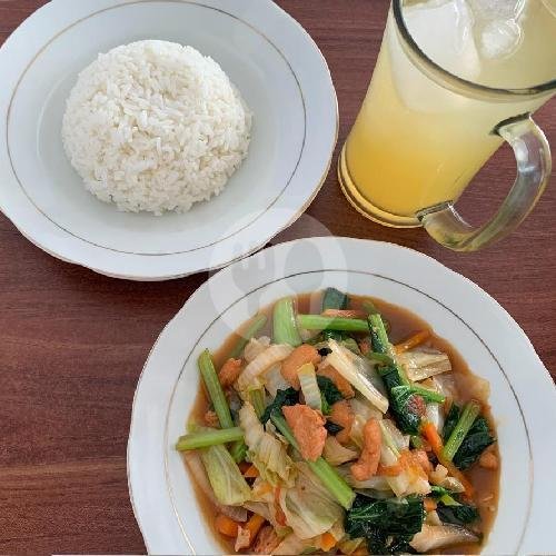 Paket Capcay Ayam + Nasi + Es Jeruk menu Warung Sari Bunga, Canggu