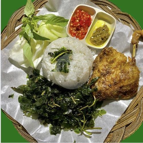 Bebek Goreng Ganjah + Nasi menu Lalapan Bebek Mang Jemi