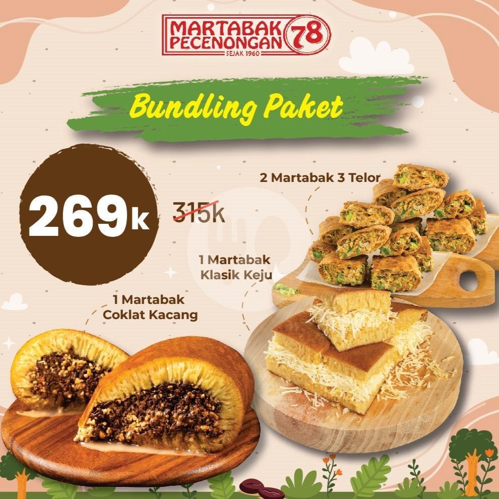 Paket 4 Menu B menu Martabak Pecenongan 78, Batu Belig