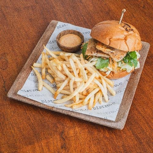 Thai Fish Burger menu bistro c FINNS Recreation Club, Pantai Berawa