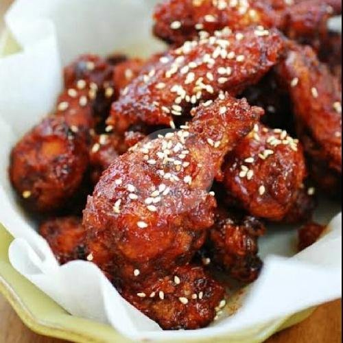 Korean fire chicken Large Spicy menu Orenjie Fried Chicken, Denpasar