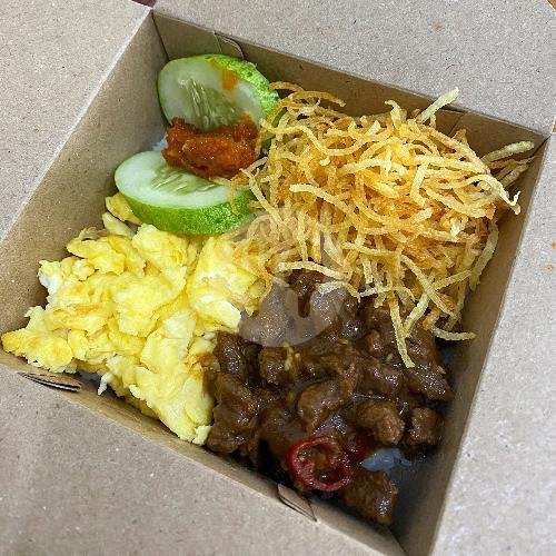 Ricebox Daging Rempah Manis menu Beras Bulu Cafe and Bakery, Catur Warga