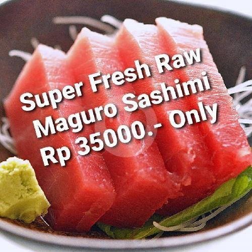 Maguro Sashimi Pack menu Warung Okinawa (Sushi, Tonkatsu, Salmon), Kuta