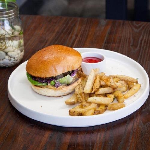 Falafel Burger menu Tarabelle Donuts, Coffee & Eats