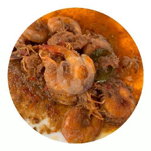 Udang Sune Cekuh menu Nasi Campur Warung Jukut Undis, Danau Buyan