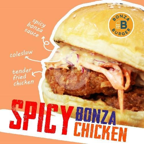 Spicy Bonza Chicken Burger menu Bonza Burger, Sanur
