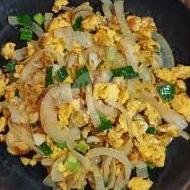 Nasi Telur Orak Arik Bombay menu Ayam Geprek & Nasi Telur Si Ndoweeer, Pulau Galang
