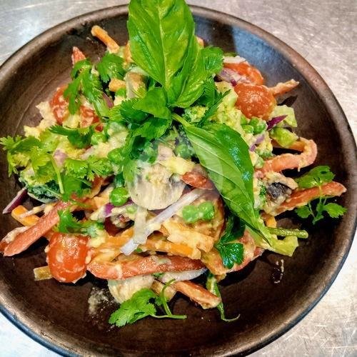 Genius Veggie Salad menu Genius Cafe Entrepreneur Beach Club