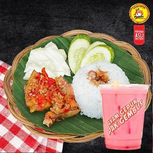 Paket ORI 1 menu Ayam Gepuk Pak Gembus, Tabanan Bali