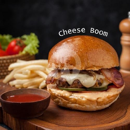 Cheese Boom Burger menu Hungry Hunt Burger & Hotdog, Canggu