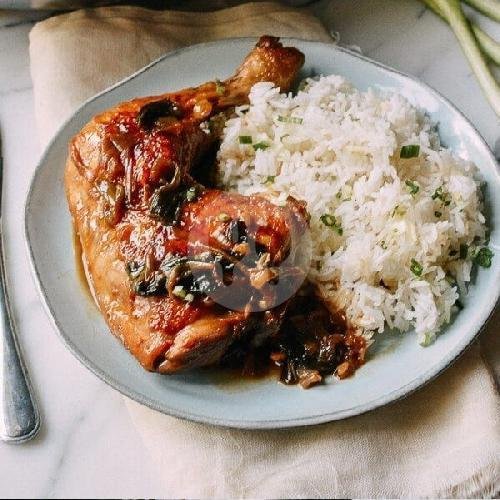 Ayam Bakar Madu Nasi + Esteh menu Takukira Chicken, Jembatan Dasan Agung