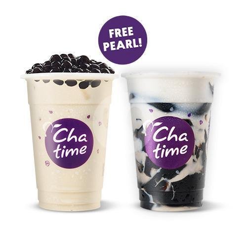 Hemat A : Chatime Milk Tea + Grass Jelly with Fresh Milk menu Chatime x Cupbop, Uluwatu Bali