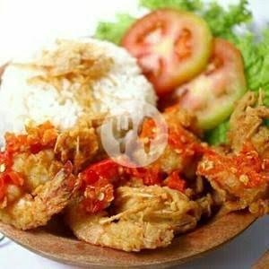 Nasi Udang Krispy + Sambal menu ChaCha Time, Sanur