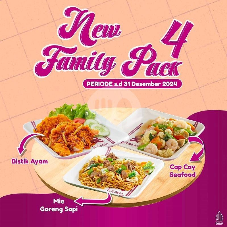 Family Pack 4 menu Solaria, Transmart Lombok