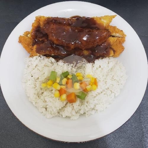 Nasi Ayam Katsu Triyaki menu Aroma Steak