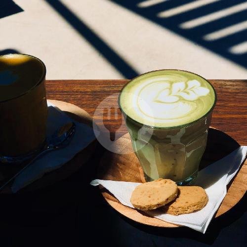 Matcha green tea latte menu Body Factory Bali Cafe, Canggu
