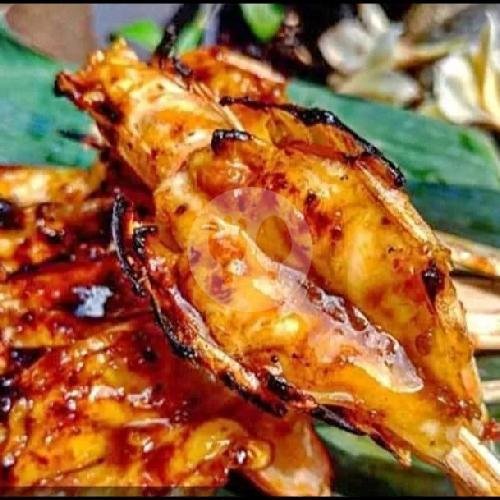 UDANG BAKAR jimbaran 10 Pcs menu SATE TUSUK IKAN TUNA KHAS BALI Pak Lengar, Kuta