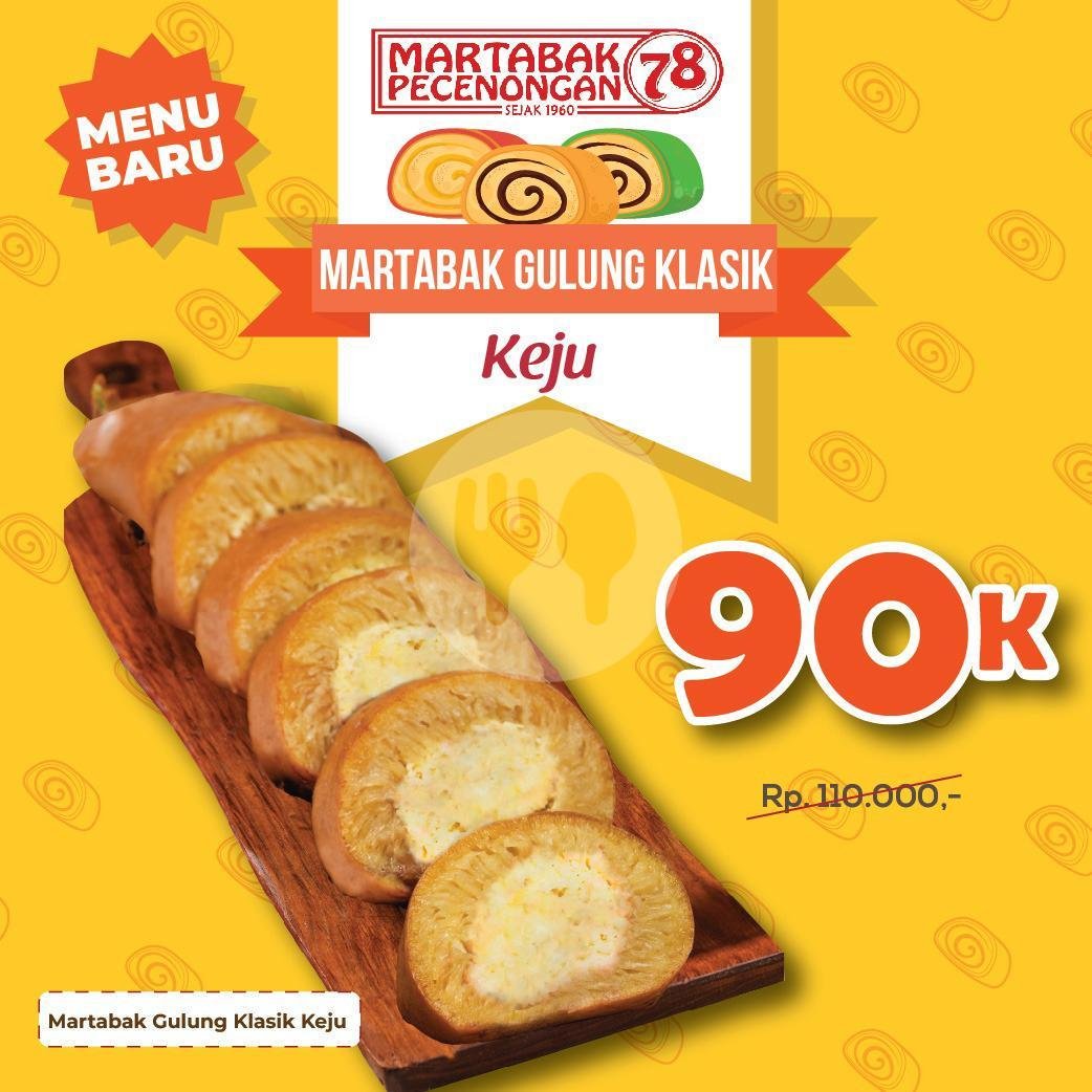 Martabak Gulung Klasik Keju menu Martabak Pecenongan 78, Batu Belig