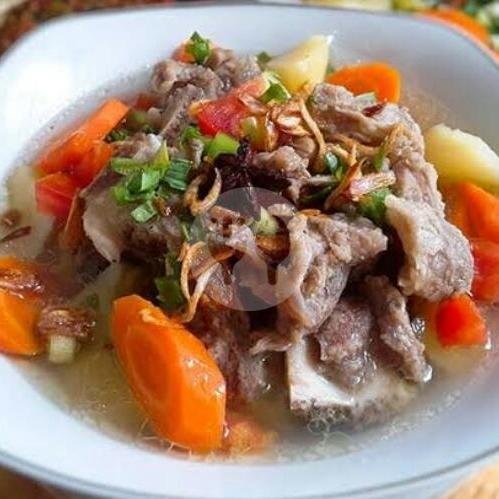 Sop Iga menu Warung Bebek Mpok, Batu Layar