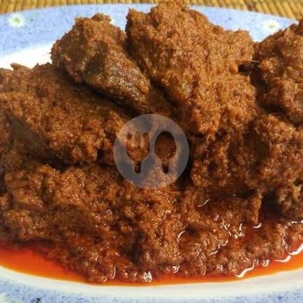 Rendang Daging menu RM. Padang Minang Raya, Hos Cokroaminoto