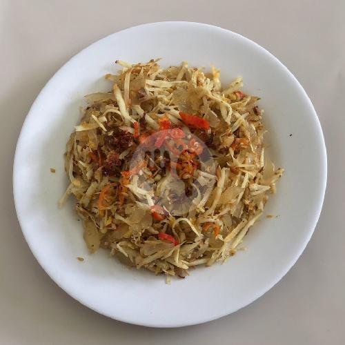 Lawar sapi (putih) menu Warung Bu Diah (WBD), Denpasar