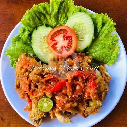 Ayam Geprek Sambal Cobek (Jumbo) menu Warung Panti Grill, Denpasar