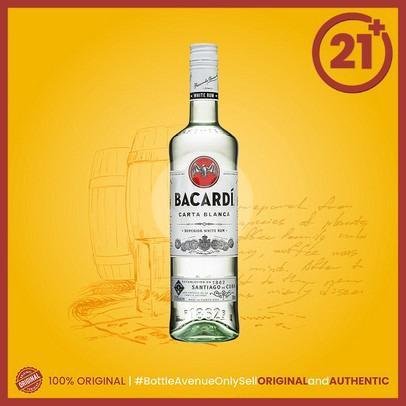 [21+] Bacardi Carta Blanca Rum 700 ML Local menu Bottle Avenue ( Beer, Wine & Spirit ) Bidadari