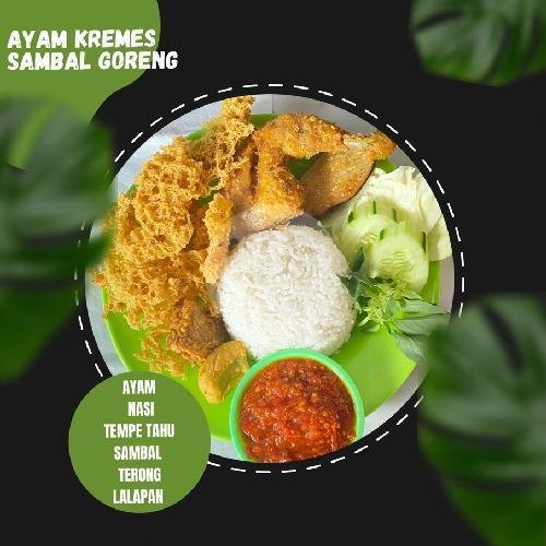 Ayam Kremes Sambal Goreng menu Ayam Kremes Sambal Ijo Dan Ayam Goreng Sambal Matah Bu Imel, Imam Bonjol