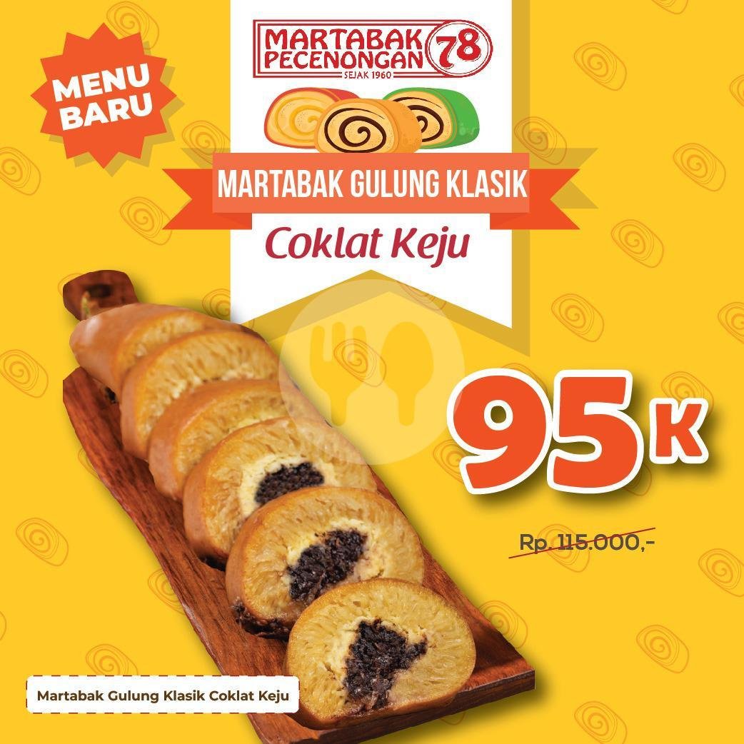 Martabak Gulung Klasik Cokelat Keju menu Martabak Pecenongan 78, Batu Belig