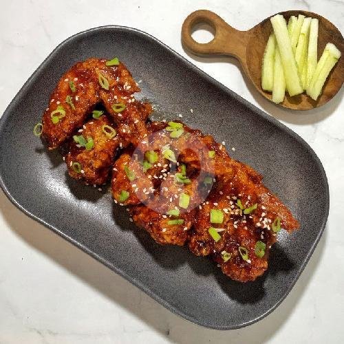 Korean Spicy Wings (5 Pcs) menu CrazyCat Ricebowl, Kerobokan Kelod
