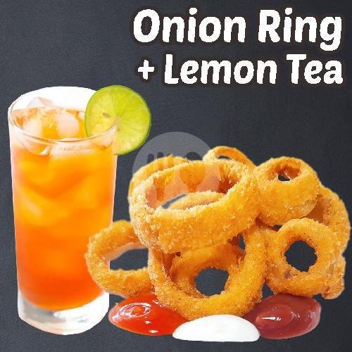 Onion Ring + Lemon Tea menu Baljam - Baliku Jamur, Hayam Wuruk