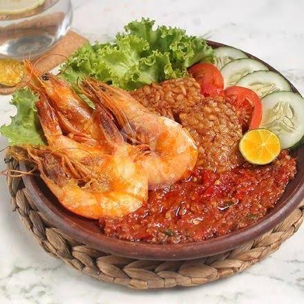 Nasi Udang Goreng+Tempe+ Sambal menu ChaCha Time, Sanur