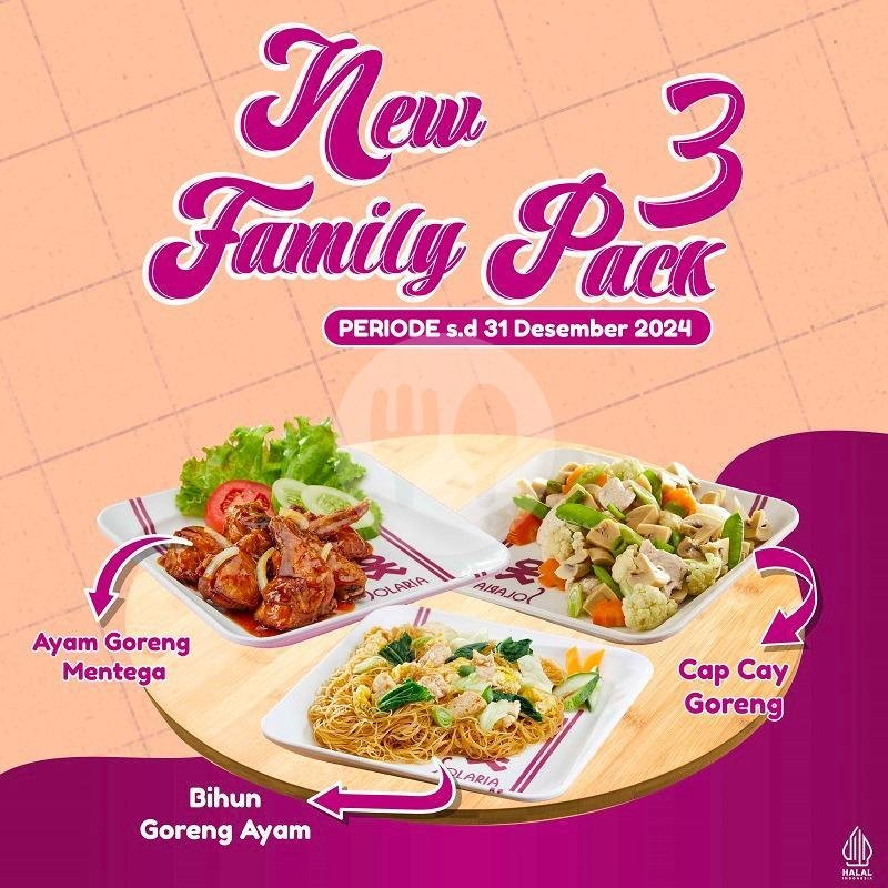 Family Pack 3 menu Solaria, Transmart Lombok