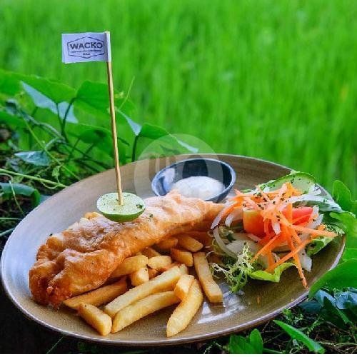 Fish and Chips menu Wacko Burger, Drupadi
