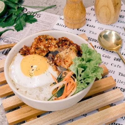 Chili Crispy Chicken Rice menu The Alleyway Cafe, Merdeka