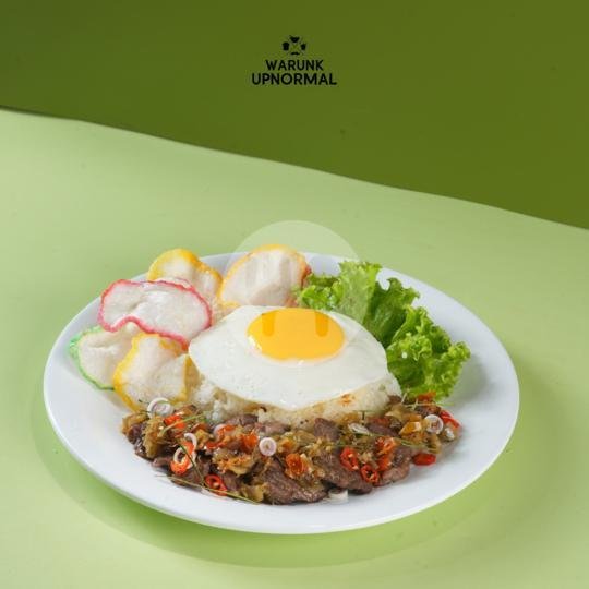 Nasi Beef Spesial Upnormal menu Upnormal Coffee Roasters, Lombok